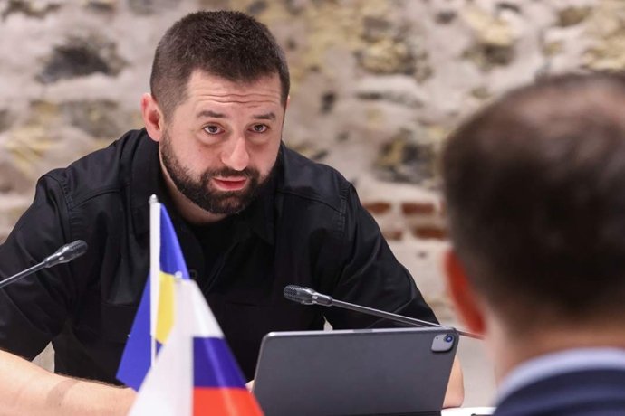 Руководитель фракции «Слуга народа» в Верховной раде Украины Давид Арахамия во время российско-украинских переговоров во дворце Долмабахче, 29 марта 2022 года Фото: ТАСС/Сергей Карпухин