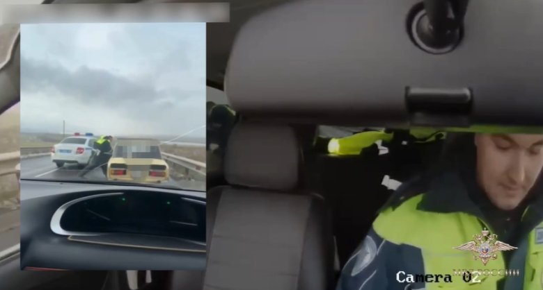 Стоп-кадр видео Госавтоинспекции Красноярского края