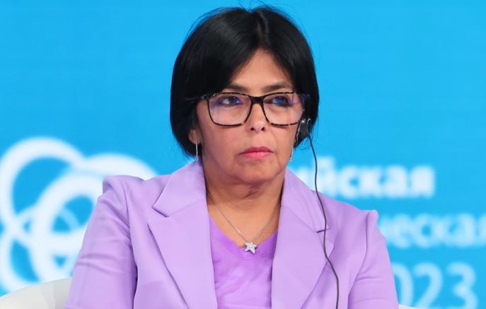 Фото: Исполняющая обязанности президента Венесуэлы Делси Родригес © Софья Сандурская/ ТАСС