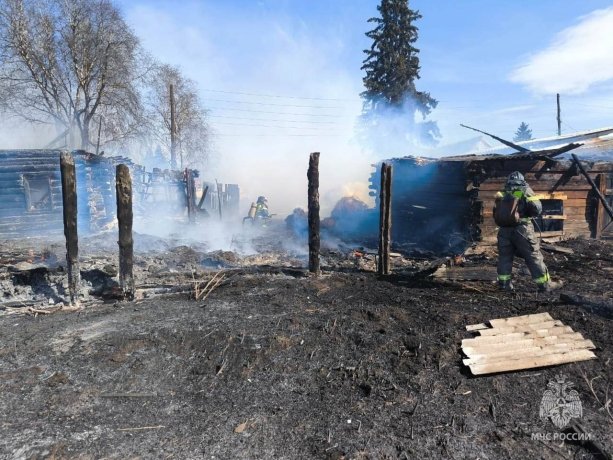 Фото: Последствия пожара в Хакасии в апреле 2025 года, фото из ТГ-канала Сергея Сокола 